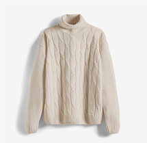 Cable Roll Neck Jumper - MD449